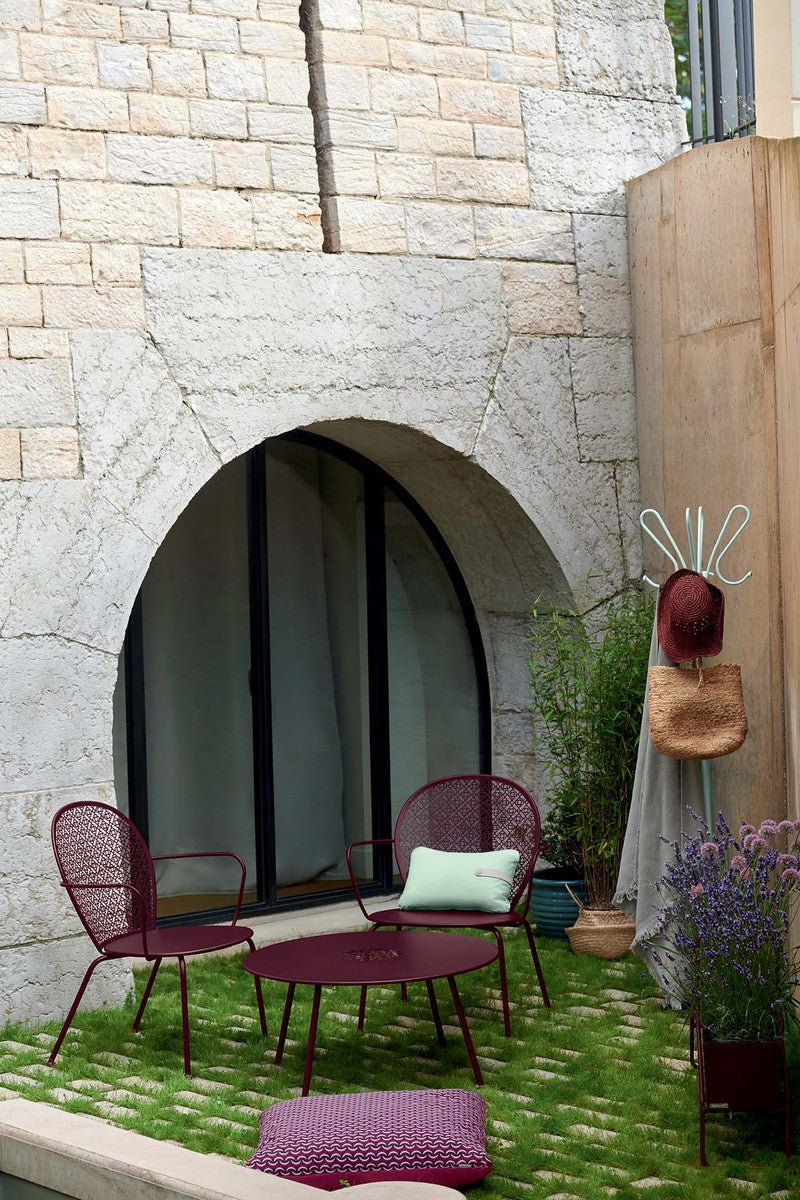 Lorette Low Armchair - Set of 2 - Fermob - Outdoor Furniture - Black Cherry - HORNE
