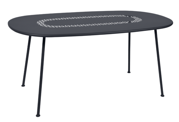 Lorette Oval Table 63" x 35" - Fermob - Outdoor Furniture - Anthracite - HORNE