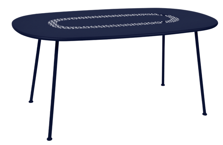 Lorette Oval Table 63" x 35" - Fermob - Outdoor Furniture - Deep Blue - HORNE