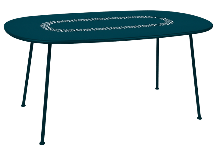 Lorette Oval Table 63" x 35" - Fermob - Outdoor Furniture - Acapulco Blue - HORNE