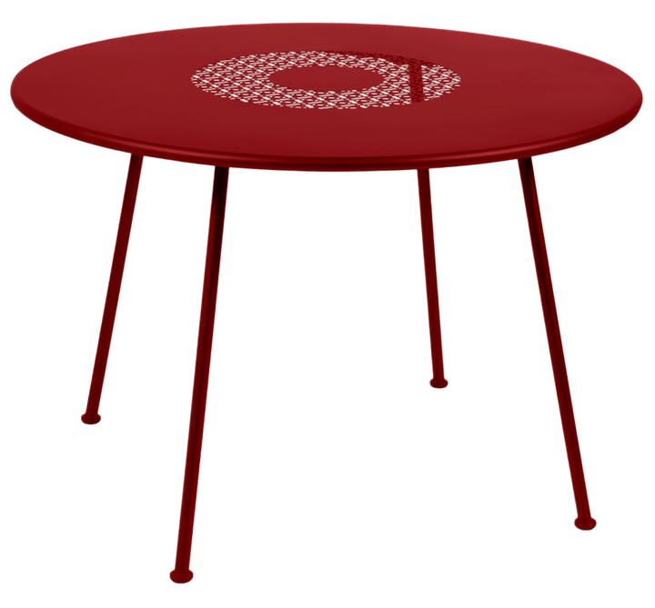 Lorette Round Table 43" - Fermob - Outdoor Furniture - Chili Red - HORNE