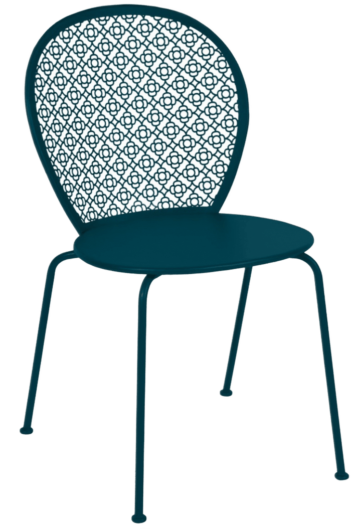 Lorette Side Chair - Set of 2 - Fermob - Outdoor Furniture - Acapulco Blue - HORNE