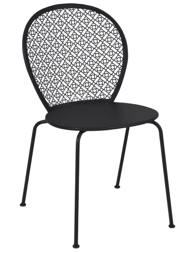 Lorette Side Chair - Set of 2 - Fermob - Outdoor Furniture - Liquorice - HORNE