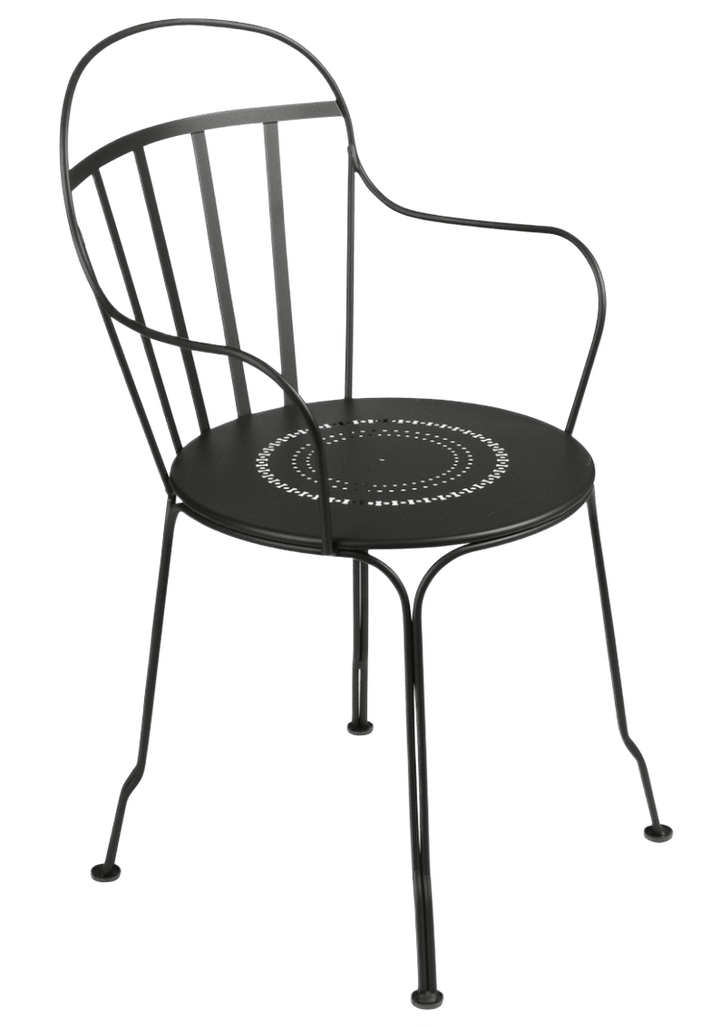 Louvre Armchair - Set of 2 - Fermob - Outdoor Furniture - Liquorice - HORNE