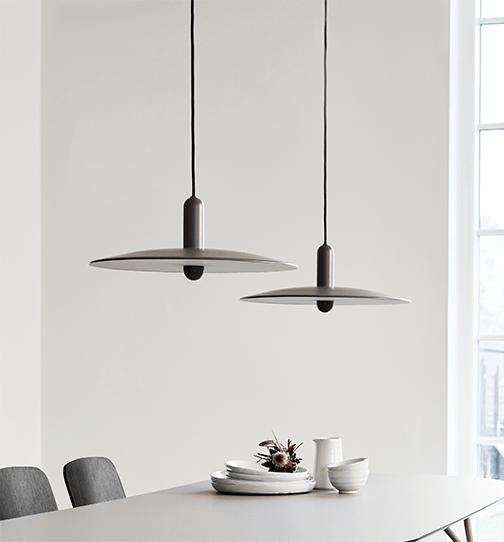 LU Pendant - Woud - Pendants - Large + Black - HORNE