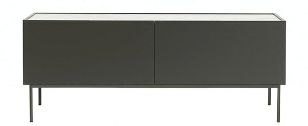 LUC 160 Sideboard With 2 Drawers - Glass Top - Asplund - Sideboards + Cabinets - Natural Oak - P1 - White - 15 - HORNE