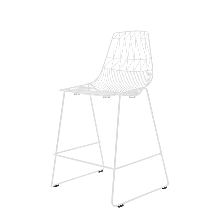 Lucy Stacking Counter Stool - Set of 2 - Bend Goods - Outdoor Furniture - White - No Seat Pad - HORNE