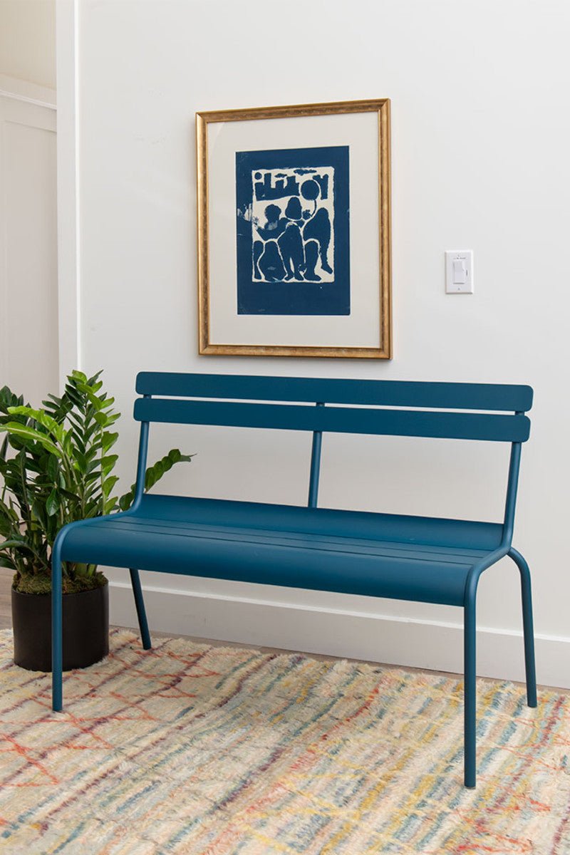 Luxembourg 2/3 Seater Bench - Fermob - Outdoor Furniture - Acapulco Blue - HORNE