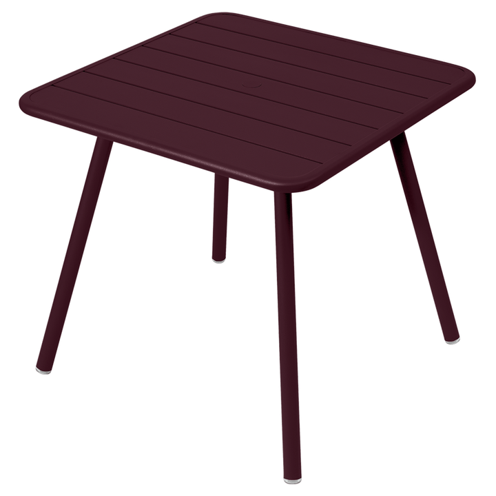 Luxembourg 4 Leg Square Table - 32" x 32" - Fermob - Outdoor Furniture - Black Cherry - HORNE