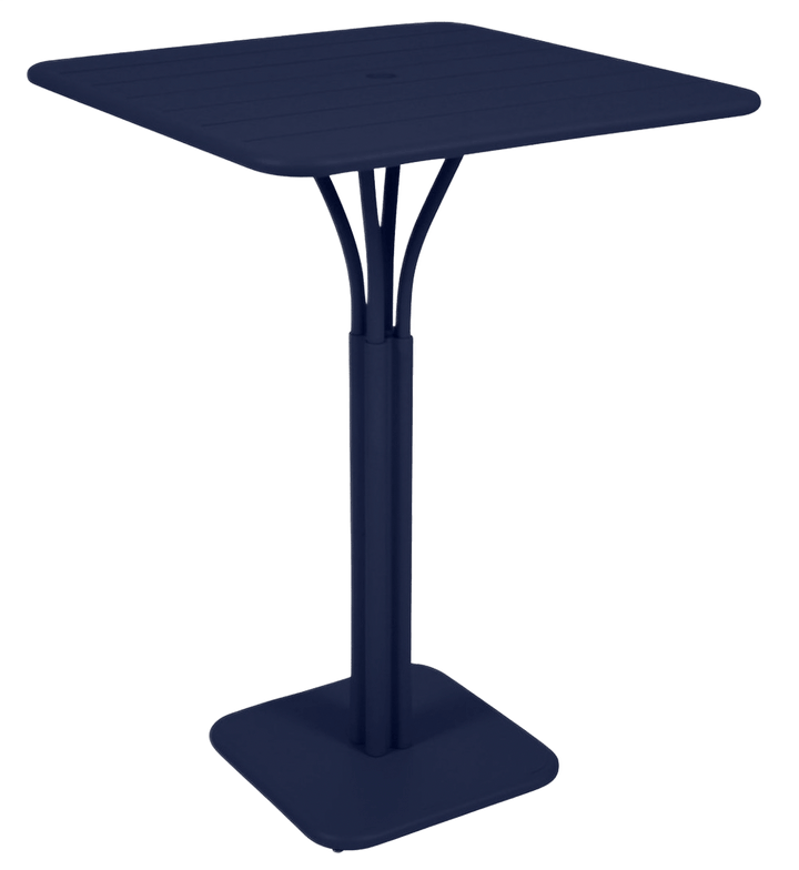 Luxembourg High Pedestal Table 32" x 32" - Fermob - Outdoor Furniture - Deep Blue - HORNE