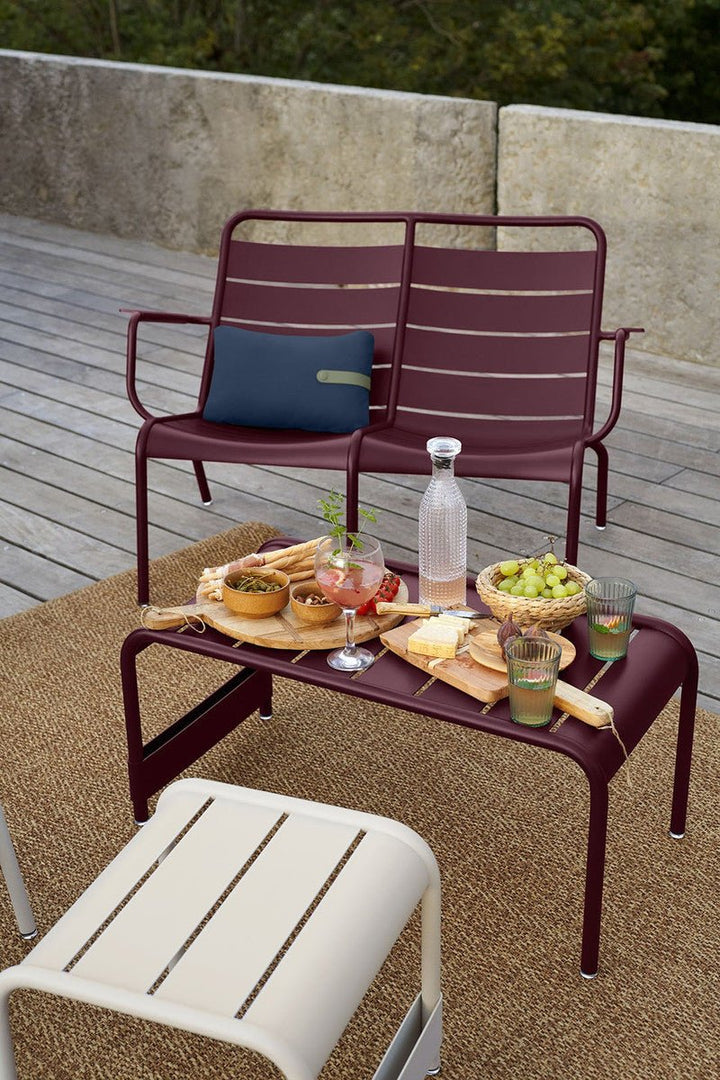 Luxembourg Large Low Table 34" x 17" - Fermob - Outdoor Furniture - Lapilli Grey - HORNE
