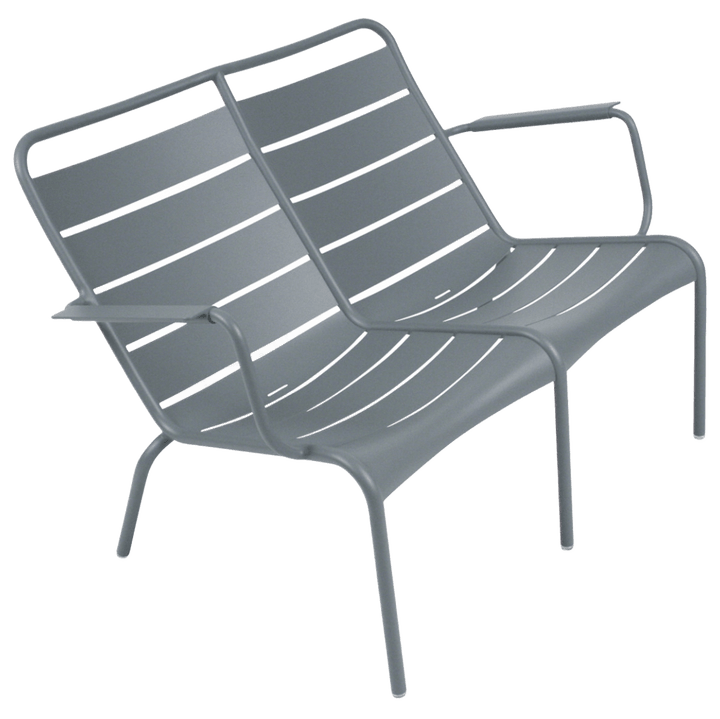 Luxembourg Low Armchair Duo - Fermob - Outdoor Furniture - Storm Grey - HORNE