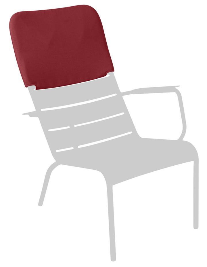 Luxembourg Low Armchair Headrest - Stereo Fabric - Fermob - Outdoor Furniture - Chili Red - HORNE