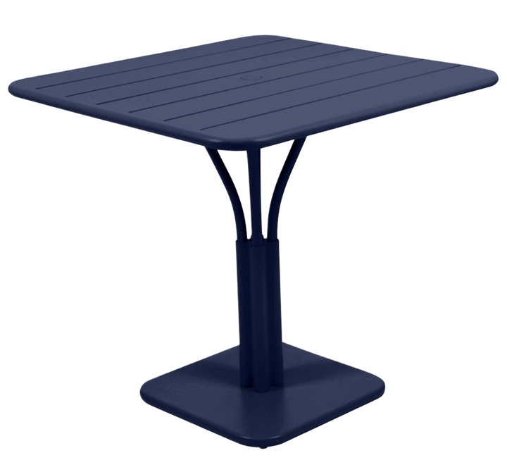 Luxembourg Pedestal Table 31" x 31" - Fermob - Outdoor Furniture - Deep Blue - HORNE