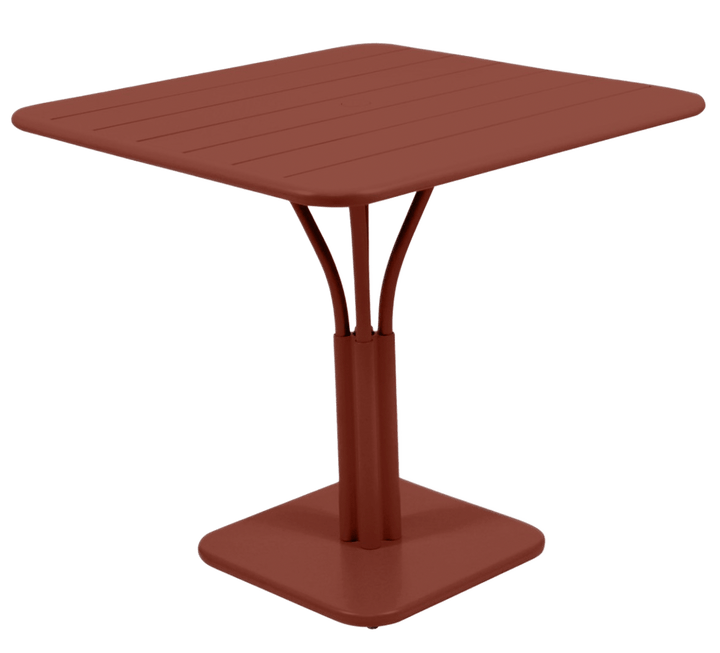 Luxembourg Pedestal Table 31" x 31" - Fermob - Outdoor Furniture - Red Ochre - HORNE