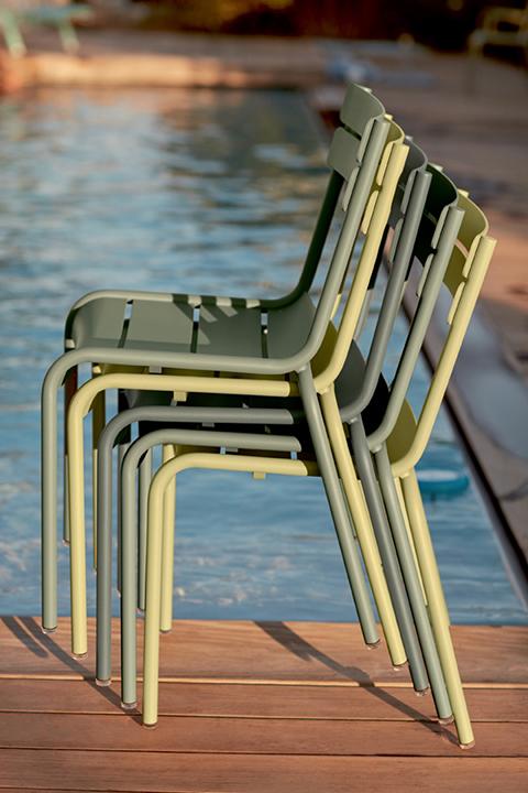 Luxembourg Stacking Side Chair - Set of 4 - Fermob - Outdoor Furniture - Lapilli Grey - HORNE