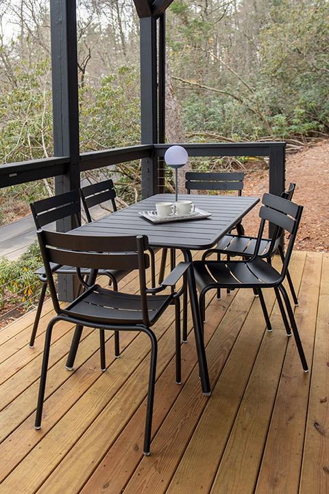 Luxembourg Stacking Side Chair - Set of 4 - Fermob - Outdoor Furniture - Lapilli Grey - HORNE