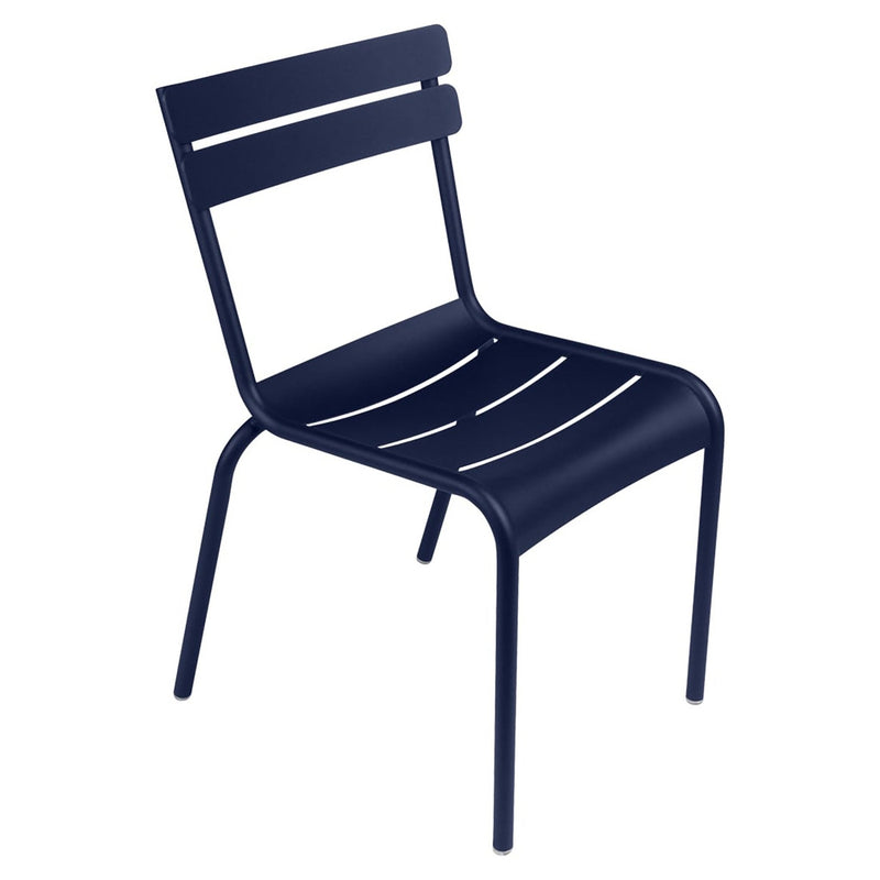 Luxembourg Stacking Side Chair - Set of 4 - Fermob - Outdoor Furniture - Acapulco Blue - HORNE