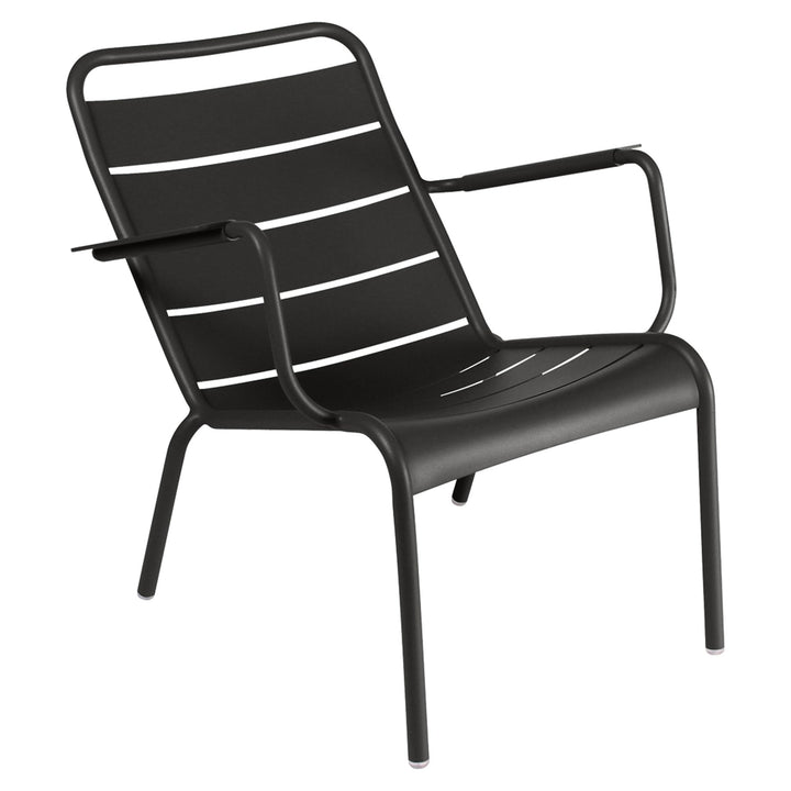 Luxembourg Steel Low Armchair - Fermob - Outdoor Furniture - Liquorice - HORNE