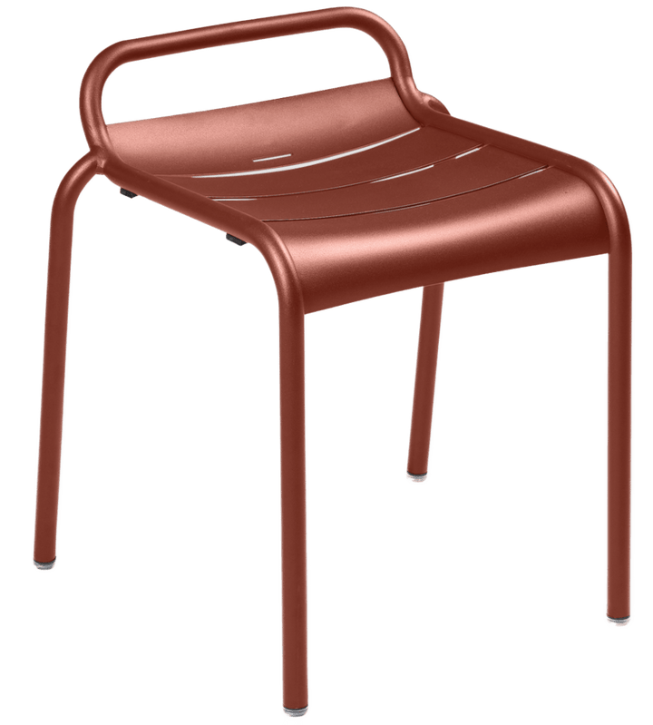 Luxembourg Stool 19" - Set of 2 - Fermob - Outdoor Furniture - Red Ochre - HORNE