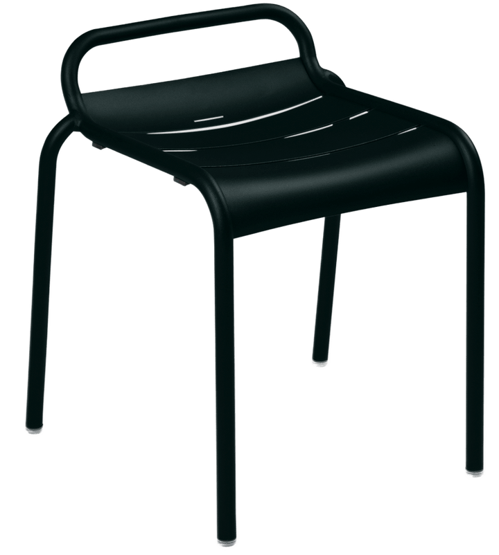 Luxembourg Stool 19" - Set of 2 - Fermob - Outdoor Furniture - Liquorice - HORNE