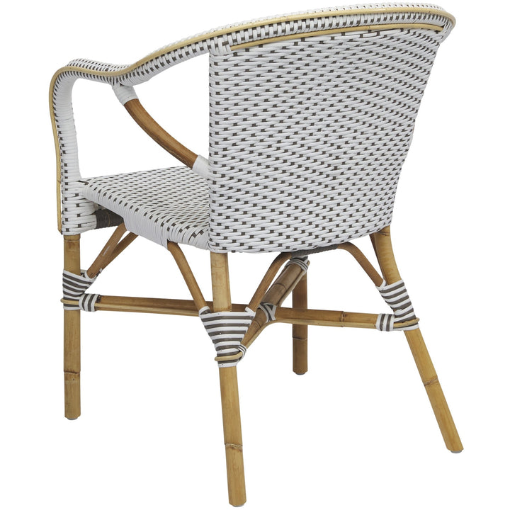 Madeleine Arm Chair - Sika Design - Chairs - White / Cappuccino Dots - HORNE