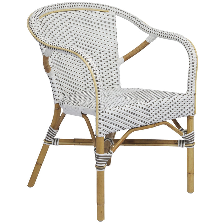 Madeleine Arm Chair - Sika Design - Chairs - White / Cappuccino Dots - HORNE