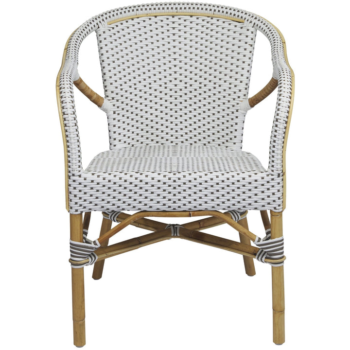 Madeleine Arm Chair - Sika Design - Chairs - White / Cappuccino Dots - HORNE