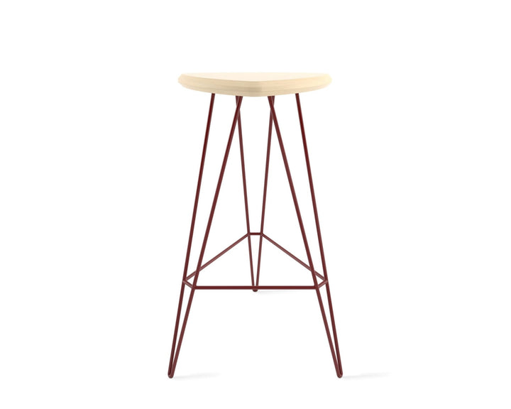 Madison Bar Stool - Tronk - Stools + Benches + Ottomans - Maple - Blood Red - HORNE