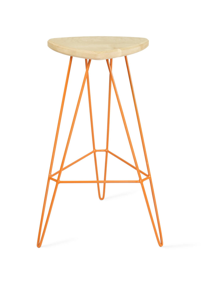 Madison Bar Stool - Tronk - Stools + Benches + Ottomans - Maple - Orange - HORNE