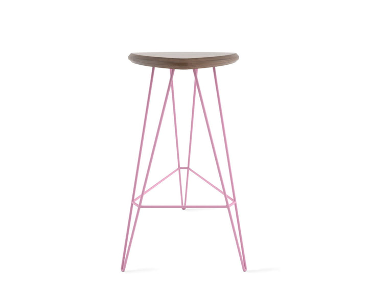 Madison Bar Stool - Tronk - Stools + Benches + Ottomans - Walnut - Pink - HORNE