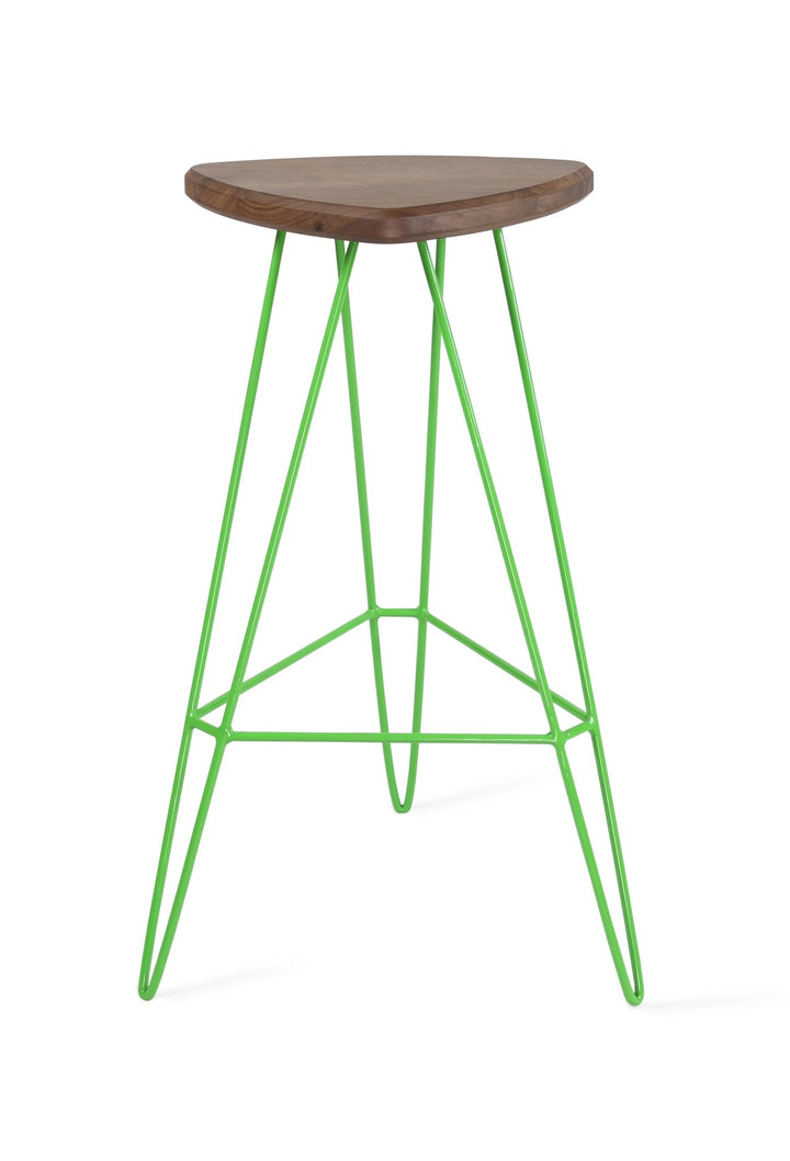 Madison Bar Stool - Tronk - Stools + Benches + Ottomans - Walnut - Green - HORNE
