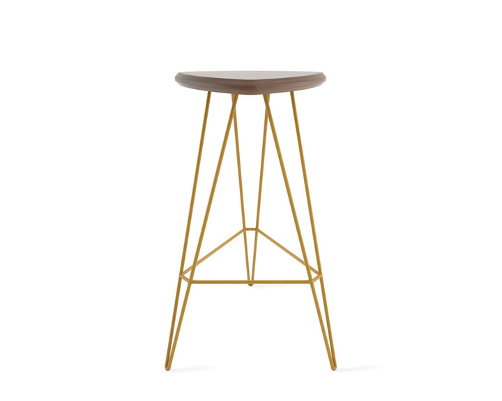 Madison Bar Stool - Tronk - Stools + Benches + Ottomans - Walnut - Mustard - HORNE