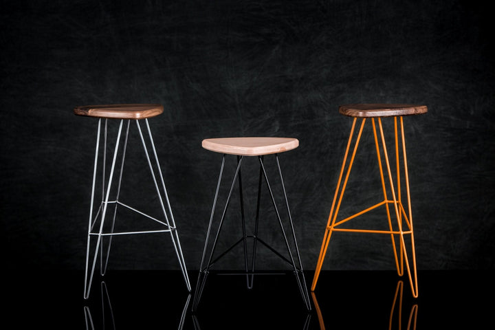 Madison Bar Stool - Tronk - Stools + Benches + Ottomans - Walnut - Red - HORNE