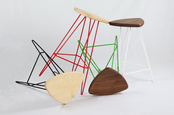 Madison Bar Stool - Tronk - Stools + Benches + Ottomans - Walnut - Red - HORNE