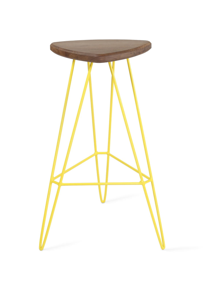 Madison Bar Stool - Tronk - Stools + Benches + Ottomans - Walnut - Yellow - HORNE