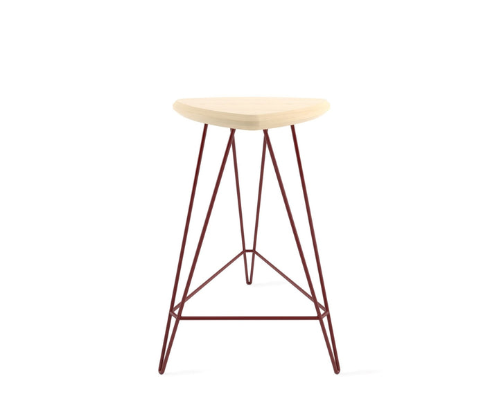 Madison Counter Stool - Tronk - Stools + Benches + Ottomans - Maple - Blood Red - HORNE
