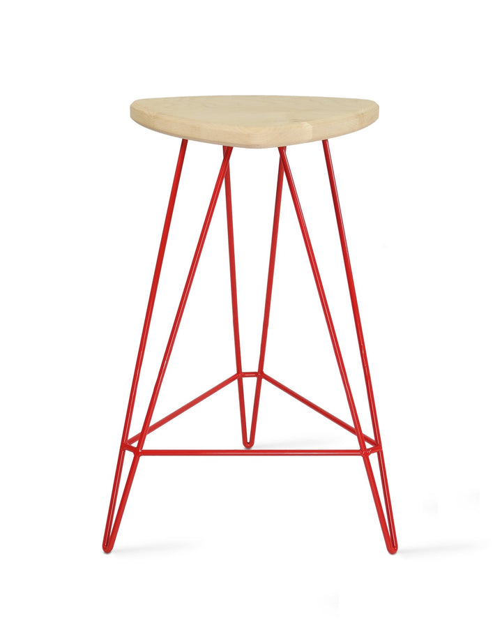 Madison Counter Stool - Tronk - Stools + Benches + Ottomans - Maple - Red - HORNE