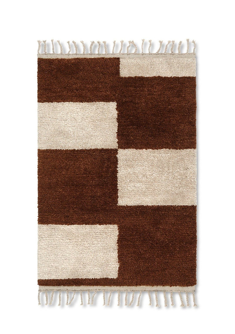 Mara Knotted Rug - Ferm Living  Rugs - Large - Bright Blue/ Off - White - HORNE