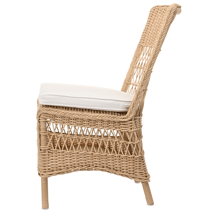 Marie Side Chair - Exterior - Sika Design - Outdoor Furniture - Natural - Snow White 100% Polyester - HORNE