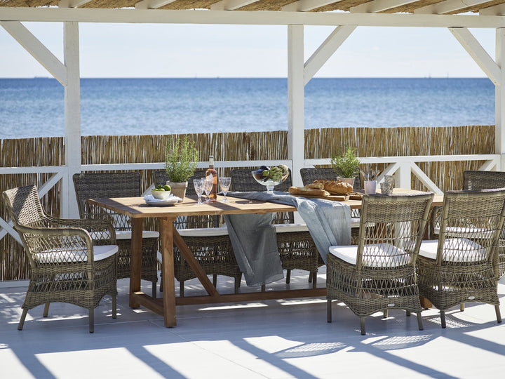 Marie Side Chair - Exterior - Sika Design - Outdoor Furniture - Natural - Snow White 100% Polyester - HORNE
