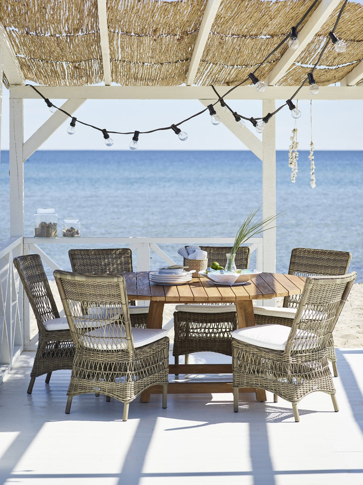 Marie Side Chair - Exterior - Sika Design - Outdoor Furniture - Natural - Snow White 100% Polyester - HORNE