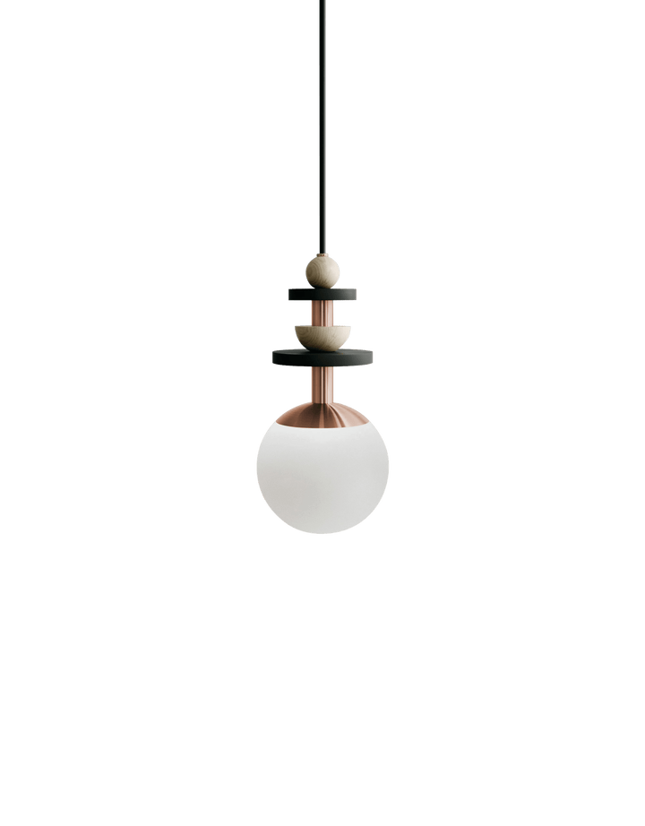 Maru Pendant - Copper - Ladies & Gentlemen - Pendants - 6" - Medium - Matte White - HORNE