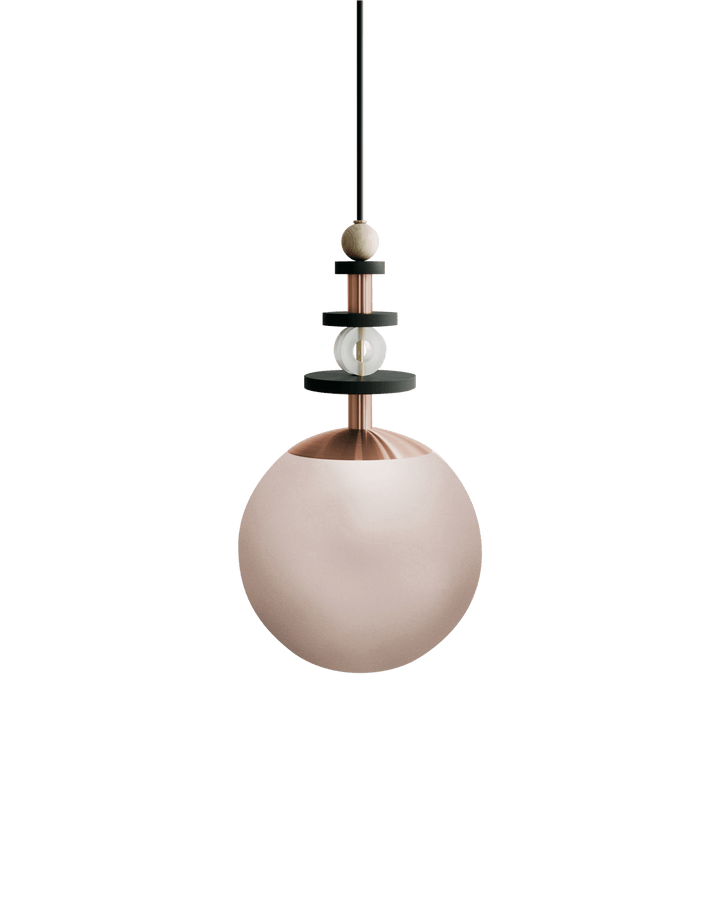 Maru Pendant - Copper - Ladies & Gentlemen - Pendants - 10" - Tall - Rust Translucent - HORNE
