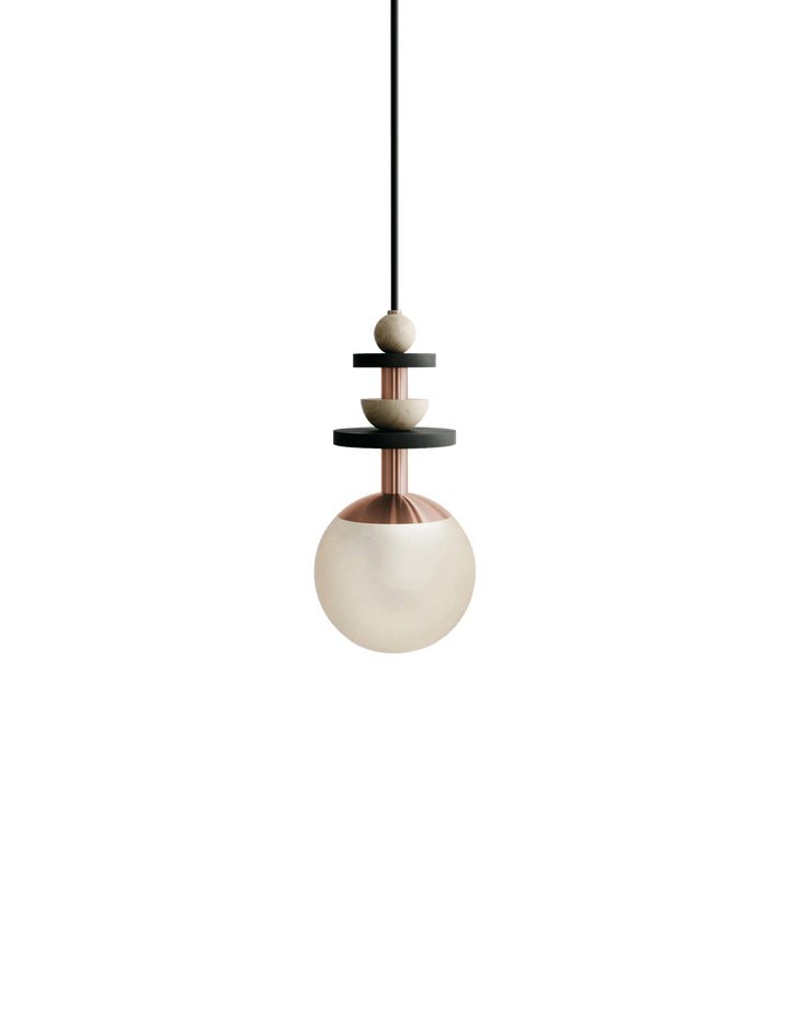Maru Pendant - Copper - Ladies & Gentlemen - Pendants - 6" - Medium - Cream Translucent - HORNE