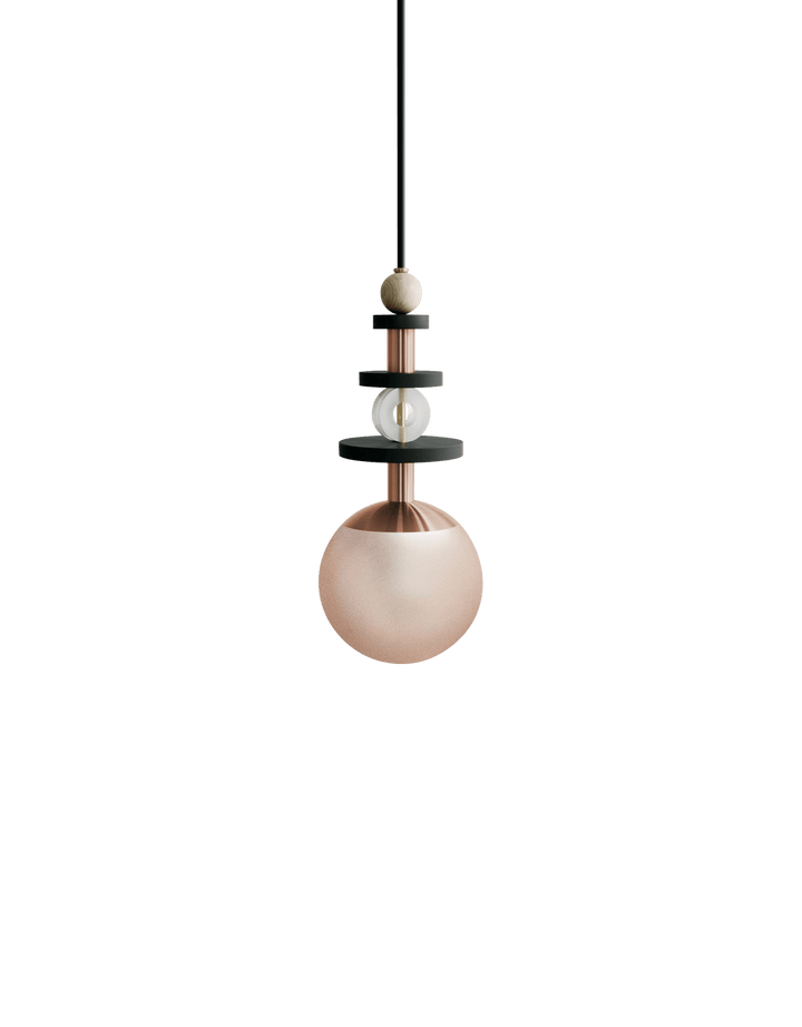 Maru Pendant - Copper - Ladies & Gentlemen - Pendants - 6" - Tall - Rust Translucent - HORNE