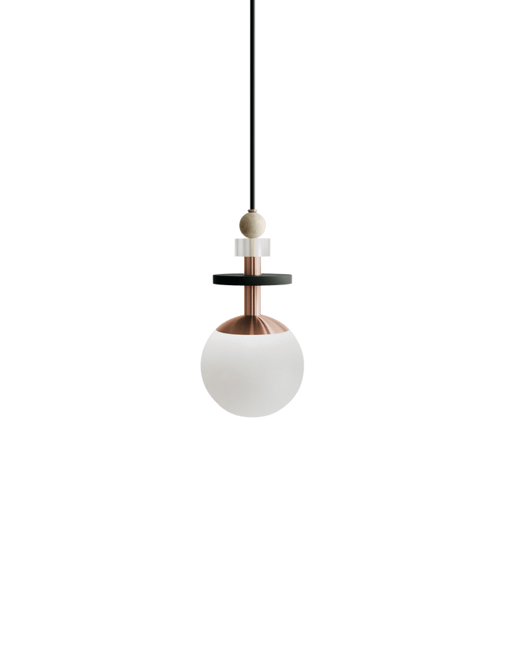Maru Pendant - Copper - Ladies & Gentlemen - Pendants - 6" - Small - Matte White - HORNE