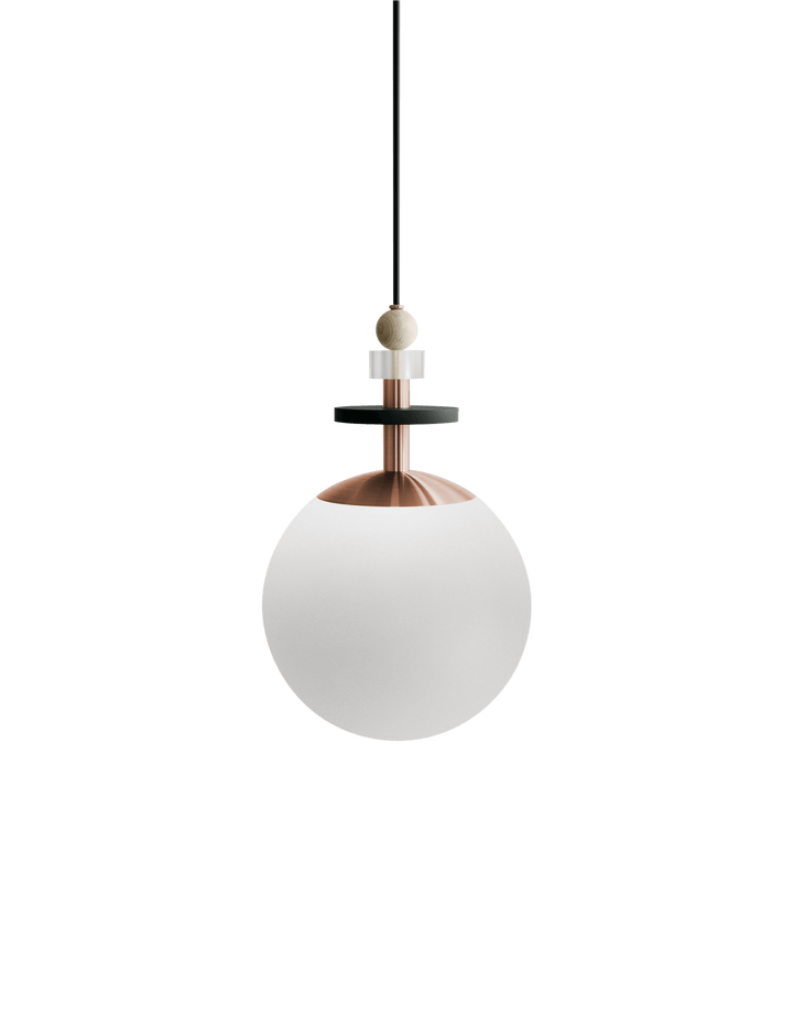 Maru Pendant - Copper - Ladies & Gentlemen - Pendants - 10" - Small - Matte White - HORNE