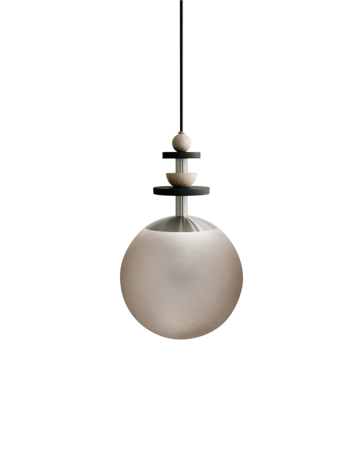 Maru Pendant - Satin Nickel - Ladies & Gentlemen - Pendants - 10" - Medium - Bronze Translucent - HORNE