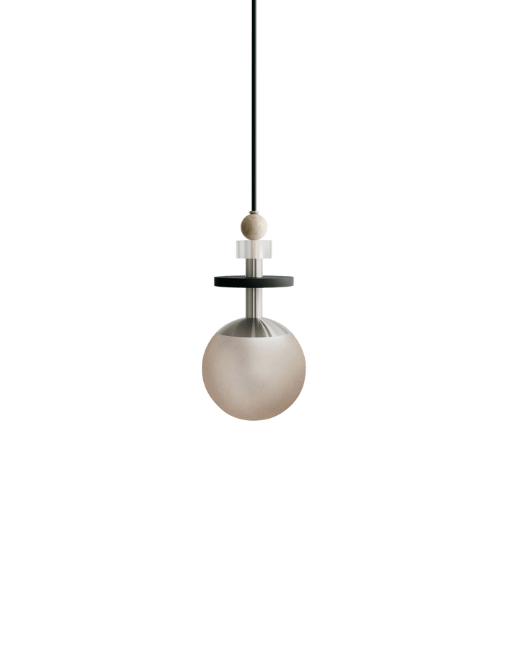 Maru Pendant - Satin Nickel - Ladies & Gentlemen - Pendants - 6" - Short - Bronze Translucent - HORNE